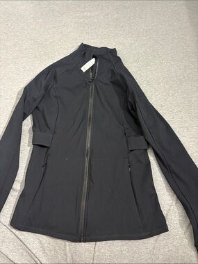 Fabletics Black Full-Zip Bomber Jacket